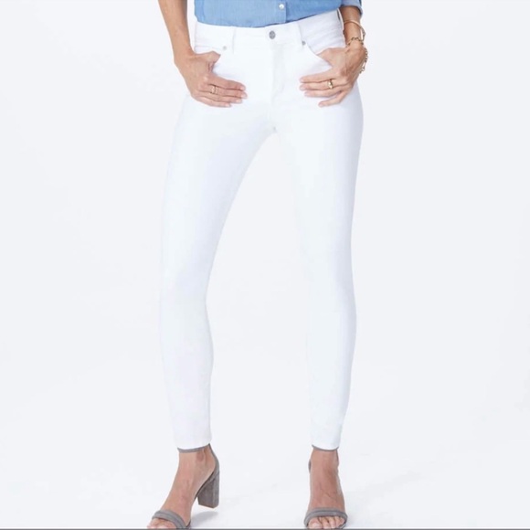 NYDJ Denim - NYDJ Skinny Jeans Cotton Stretch Pure White Lift Tuck Tech Flattering NWT Sz 10